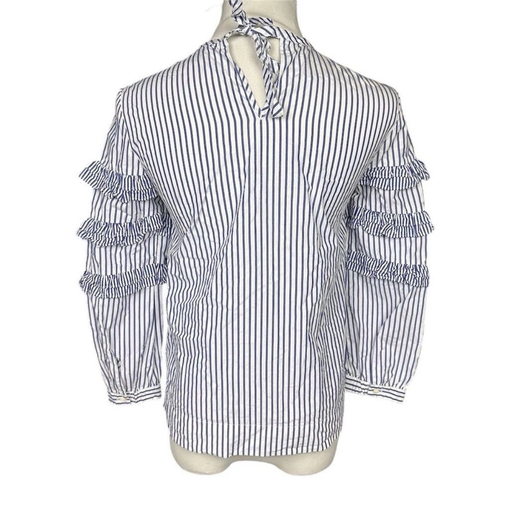 J.Crew Striped Ruffle Detail Top - Picture 5 of 5